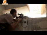 Kurdish defense units YPG fighters are sniping Al-Nusra terrorists in city of SereKaniye