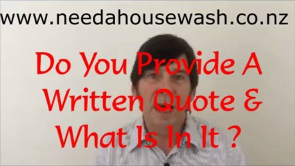 Housewashing FAQs: Will The Housewasher Give Full Written Quote