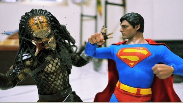 Superman VS Predator - Stop motion Animation