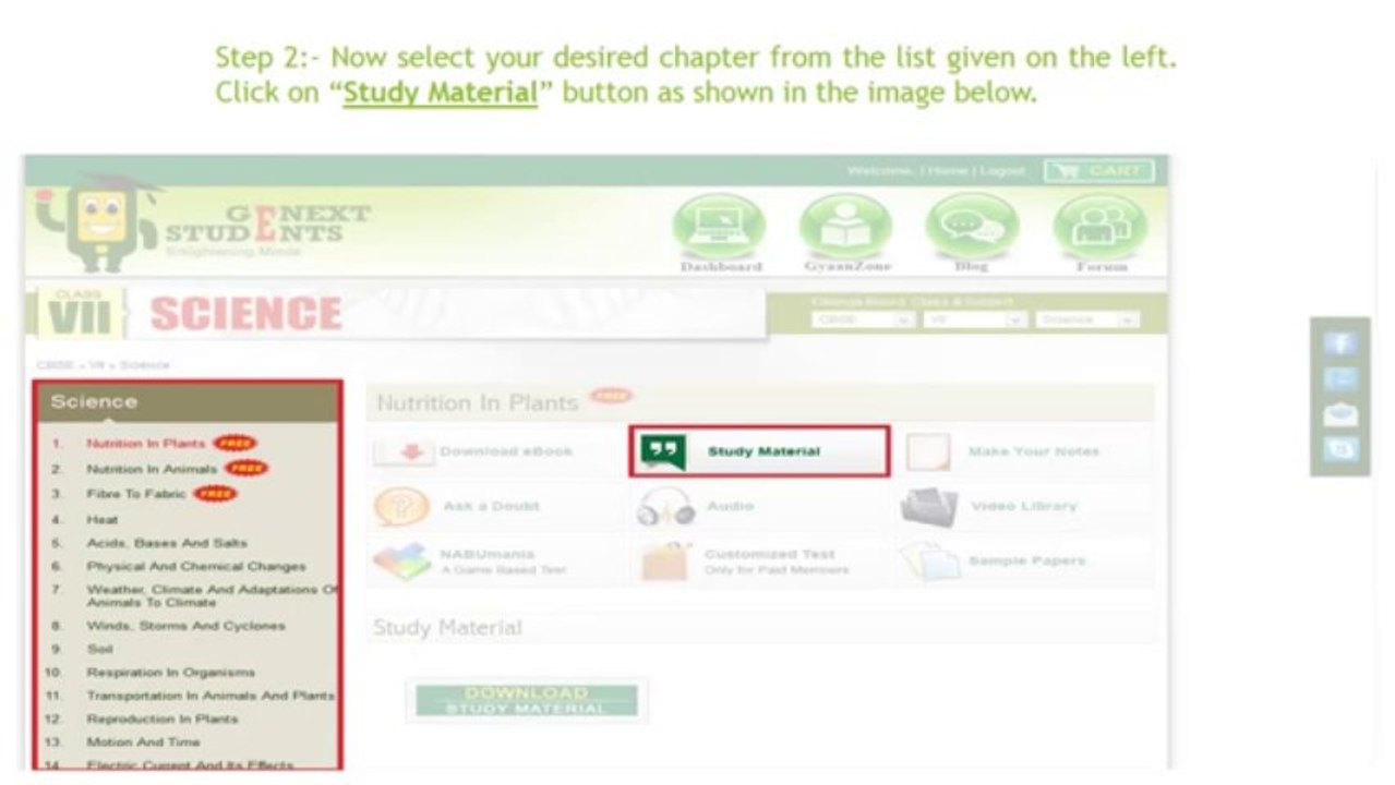 Genextstudents.com - How to Download Study Material