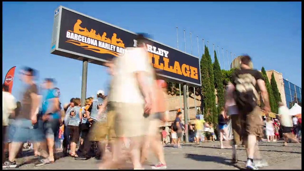 Barcelona Harley Days. Timelapse cartel de entrada.