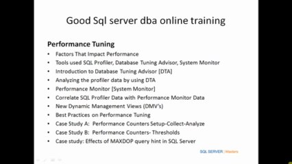sql dba online training