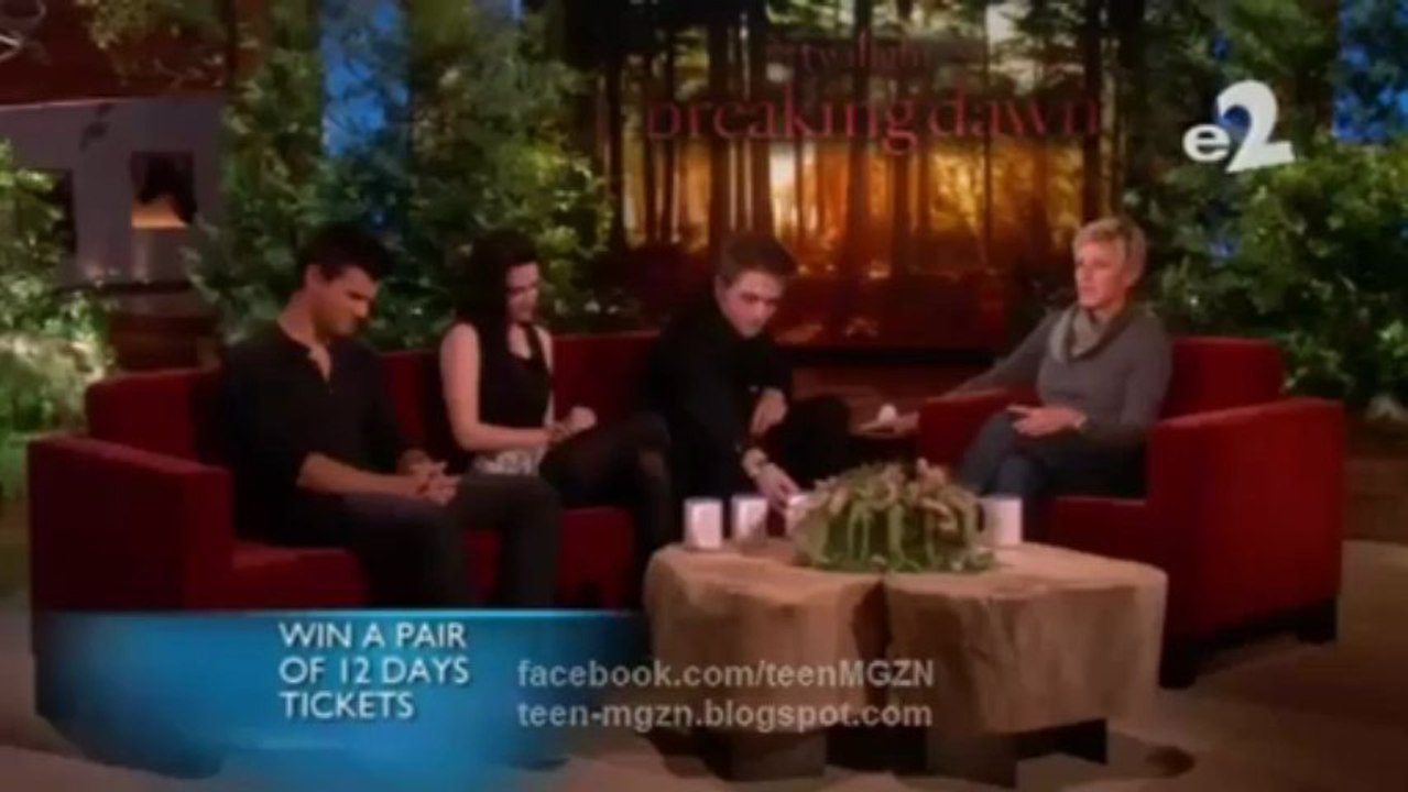 Twilight Oyuncularının Konuk Olduğu Ellen Programı - Türkçe Dublaj - Bölüm 1
