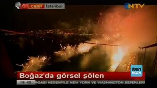 İstanbul Boğazında Cumhuriyet Bayramı Kutlamaları   CUMHURİYET BAYRAMI KUTLU OLSUN   HD