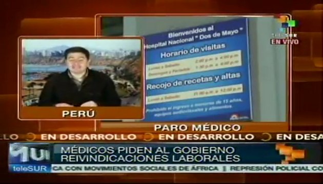 Enfermeros peruanos se unen a huelga indefinida convocada por médicos