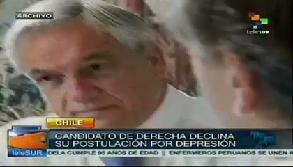Candidato de la derecha en Chile declina su postulación por depresión