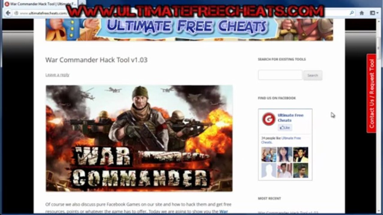 War Commander Facebook Hack Tool Leaked [Updated]