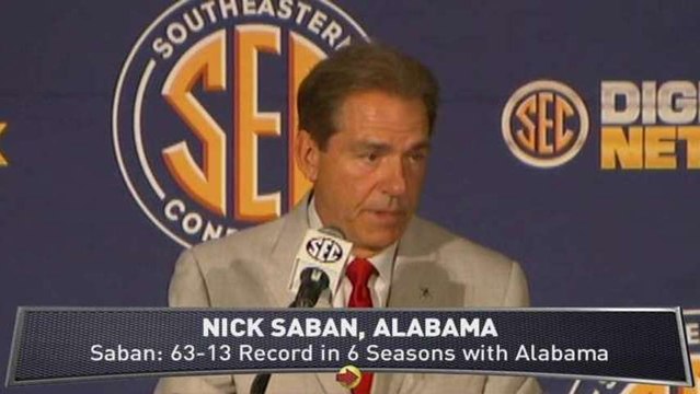 Saban, McCarron Speak at SEC Media Day