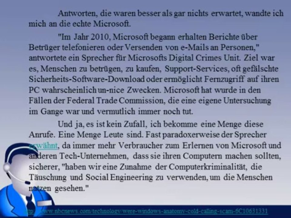 Bradley Associates: "Wir sind mit Windows", die Anatomie des Betrugsversuchs Kälte-Aufruf