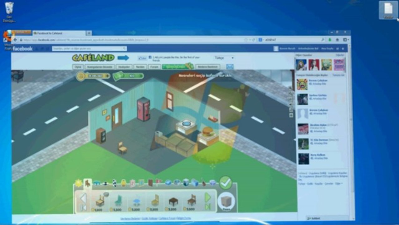 Cafeland - Eşya Alma Çoğalma Hilesi.