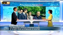 Politique Première: les ministres appelés à rentrer à Paris le 19 août - 19/07