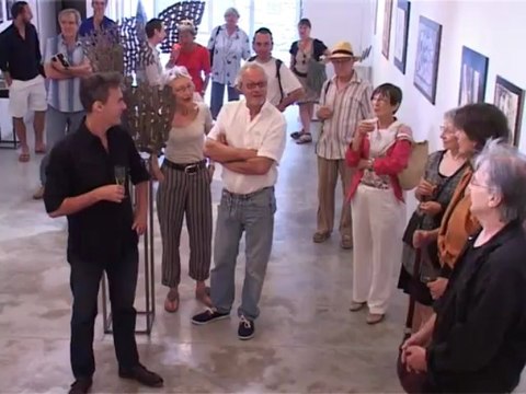 45 - 2013 Juin - Michel MOGLIA en vernissage à la galerie Caron Bedout (2013 June - Michel MOGLIA in opening the gallery Caron Bedout)