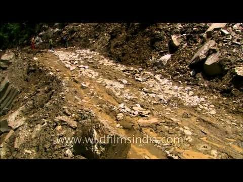 Temporary Road being constructed at Phata: Uttarakhand Floods aftermath