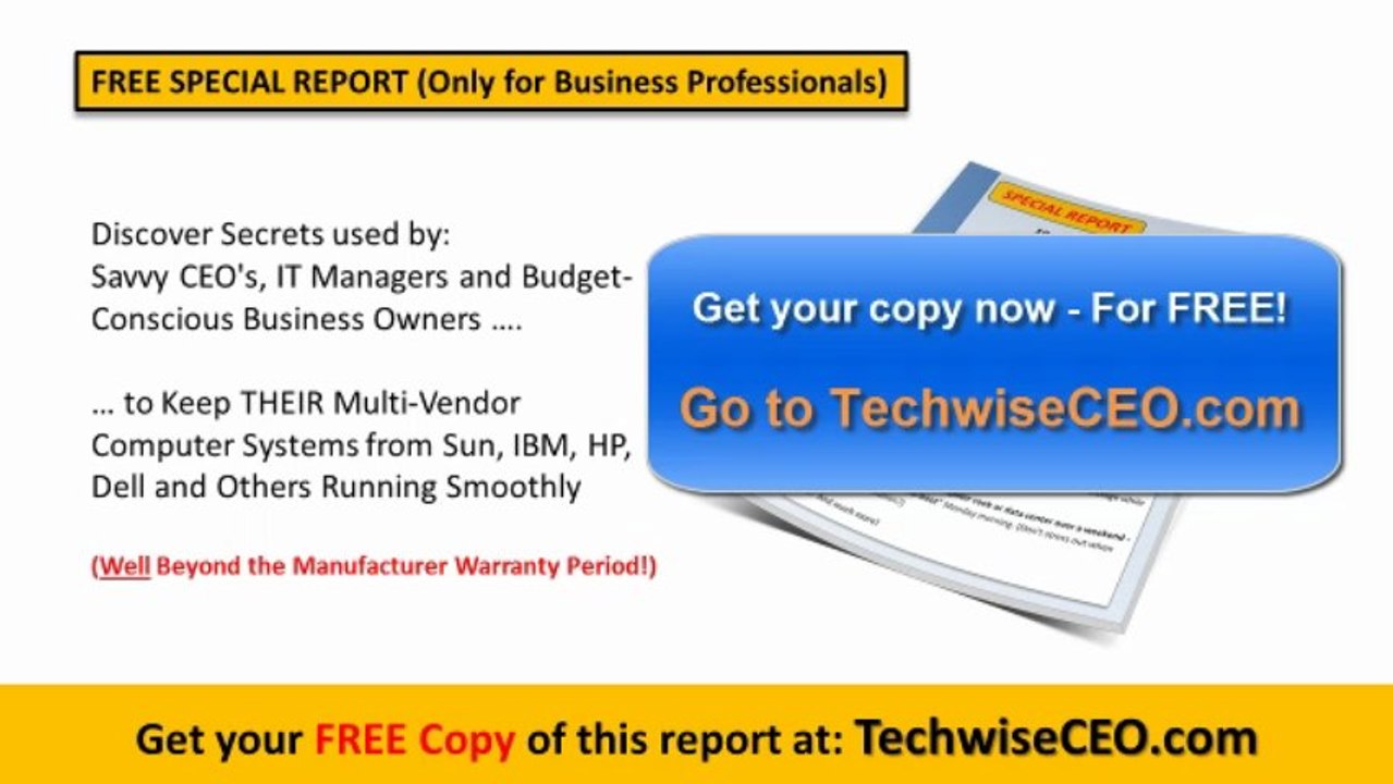 Self-maintenance tip and job for Sun, IBM, HP, Dell servers