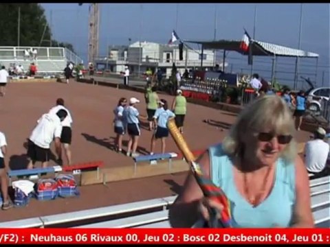 Début quarts finales F1+2, Championnat de France Quadrettes, Sport-Boules, Thonon-Evian 2013