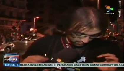 Cinco heridos tras protestas en España