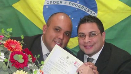 Portrait d'un couple gay du Brésil