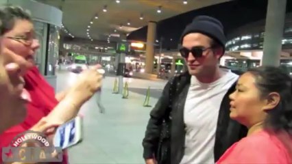 Robert Pattinson Getting Cozy with Fans