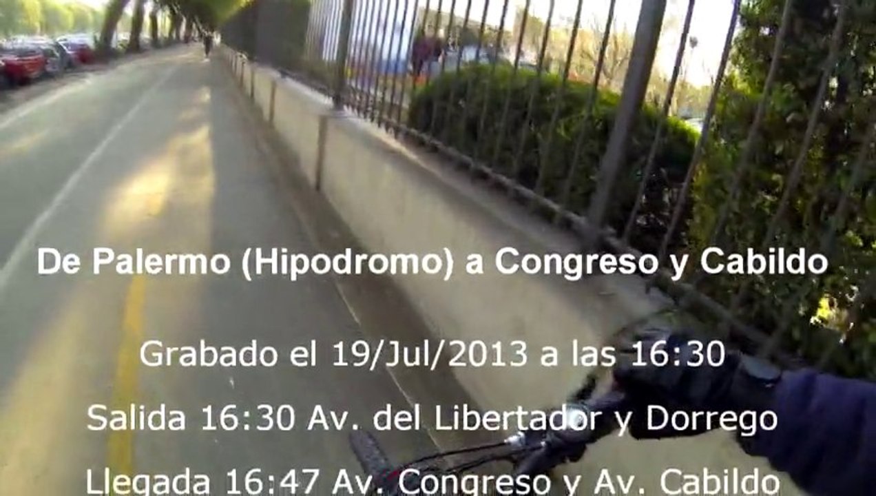 De Palermo (Hipodromo) a Av. Congreso y Av. Cabildo en Bici.