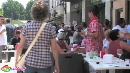 Inauguration de la place de la fontaine d'eau chaude à Dax