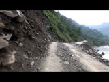 Dangerous and damaged road to Tilwara from Silli