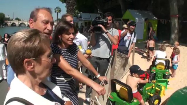Paris (France) 20/07/2013 Inauguration Paris Plage par Bertrand Delanoë © LTL News