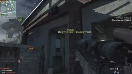 MW3 No Scope Chopper Take Down