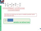 4ème - OPERATIONS SUR LES FRACTIONS -  Division de fractions