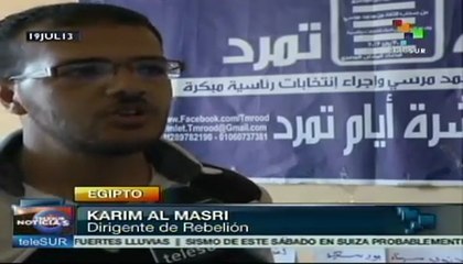 Jóvenes egipcios unidos y organizados en el Movimiento Tamarud