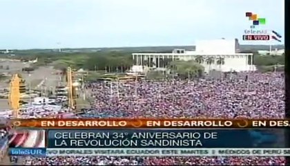 Nicaragua: abarrotado acto para celebrar aniversario de la Rev.