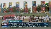 Nicaragua: pueblo celebra el 34 aniversario de la Revolución