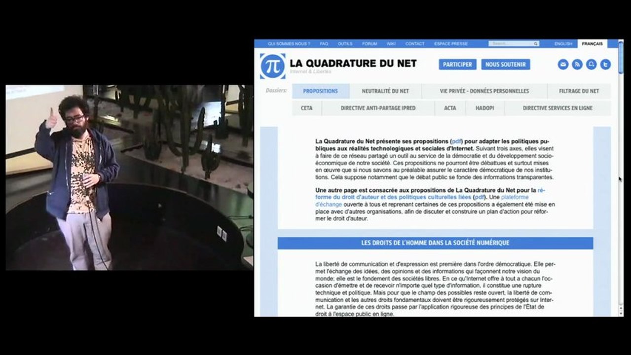 PSES 2013 : Questions après le discours de Jérémie Zimmermann