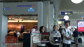 Action contre Air France dans l'aéroport de Roissy (20.07.2013)