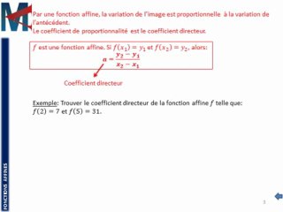 3ème - FONCTIONS AFFINES - Proportionnalité des accroissements