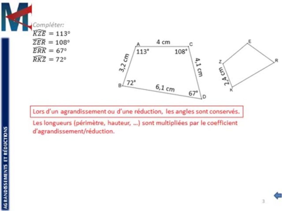 3ème - AGRANDISSEMENTS REDUCTIONS - Agrandissements et réductions de polygones