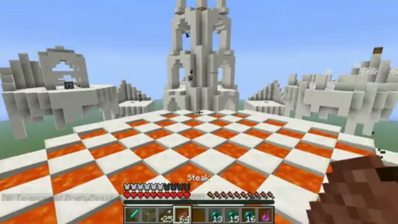 Minecraft Enderpearl Battle #1 with Vikkstar123, Thinknoodles, Graser & BrenyBeast