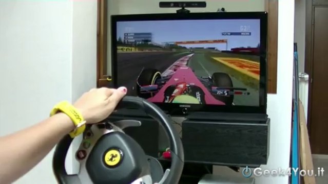 Thrustmaster Ferrari Vibration GT Cockpit 458 Italia Edition video prova con F1 2011