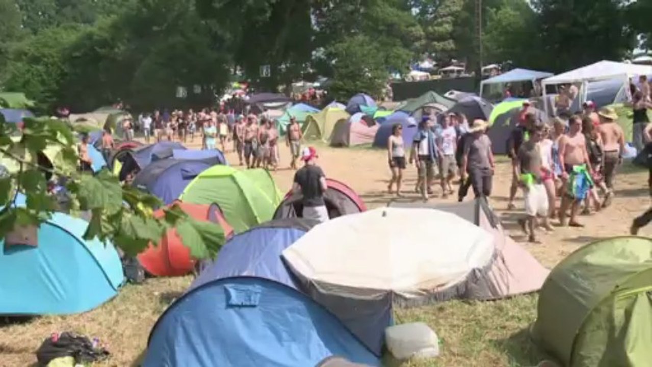 Ambiance camping au festival des Vieilles Charrues