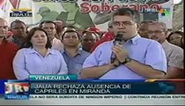 Canciller Jaua rechaza ausencia de Herique Capriles en Miranda