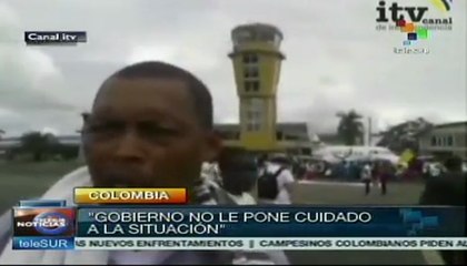 Mineros colombianos cerraron aeropuerto del Chocó