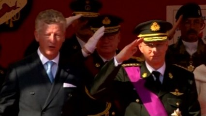 New Belgian King presides over military parade
