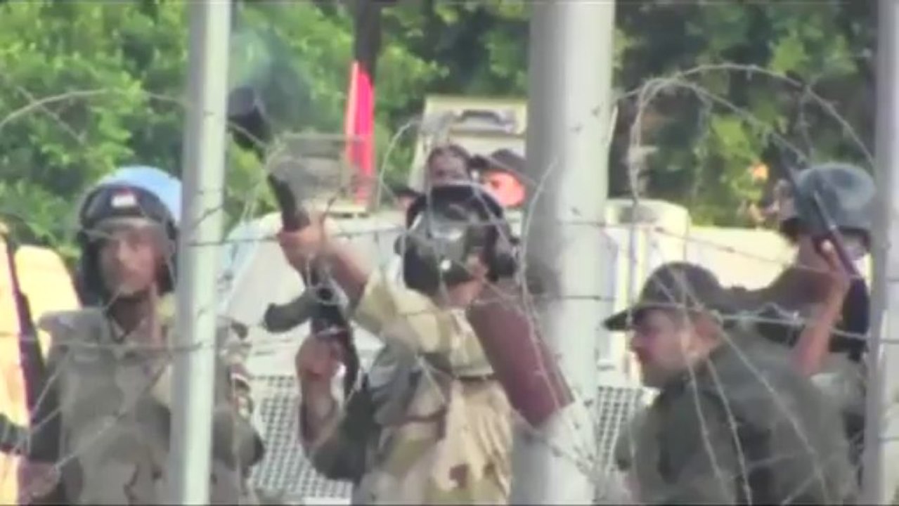 فيديو يعرض لاول مره لاطلاق الرصاص الحى من قبل الجيش....