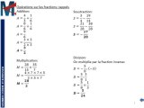 3ème - NOMBRES ENTIERS ET RATIONNELS - Opérations sur les fractions