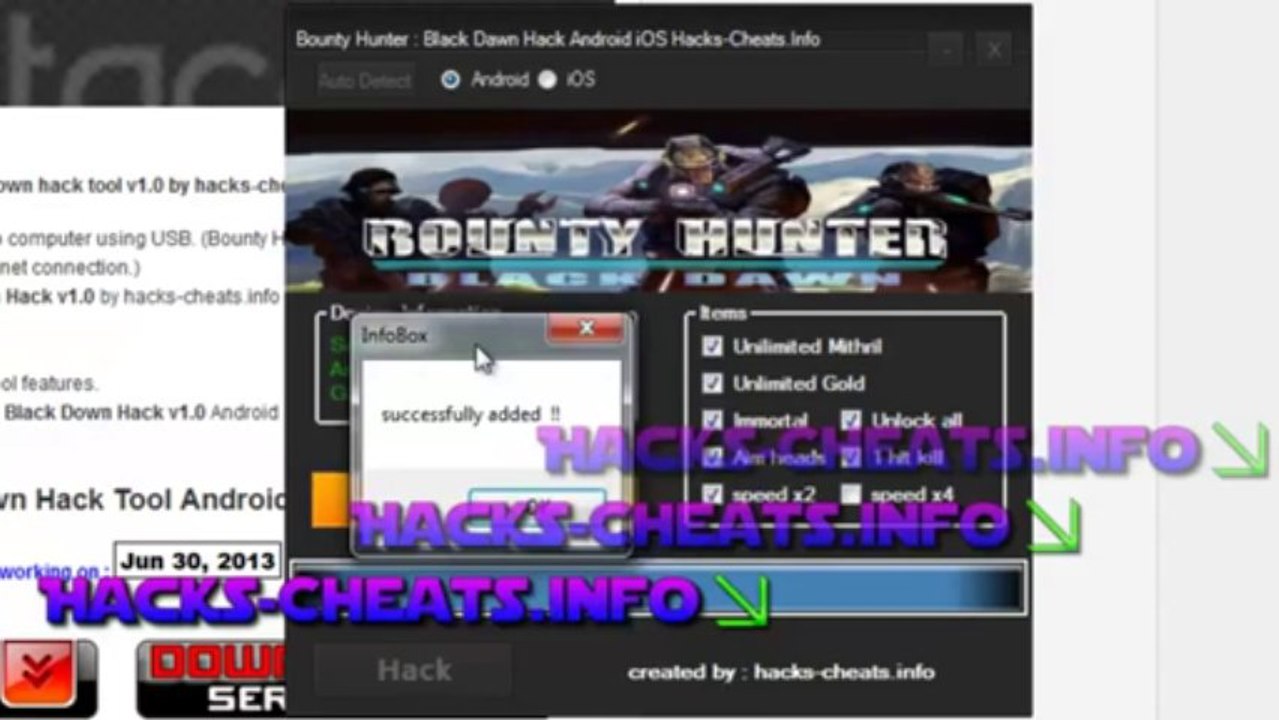 Bounty Hunter - Black Down Hack - Android iOS Cheats No Root -