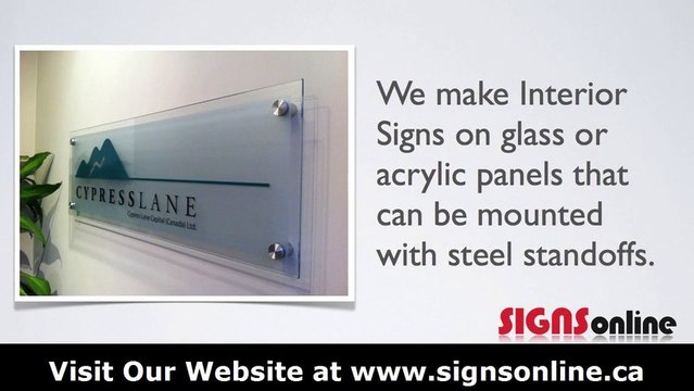 interior signs vancouver ~ (604) 833-8952 ~ interior signs vancouver