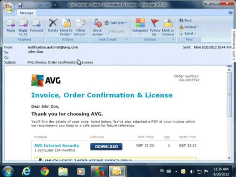 AVG Internet Security 2013 Serial Key valid until 2018 to 2040