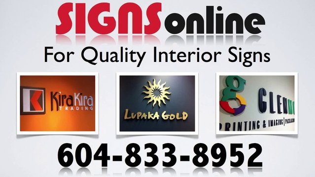 lobby signs vancouver - 604.833.8952 - lobby signs vancouver