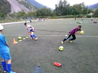 Football stage de la Tinée été 2013- excercie trés physique