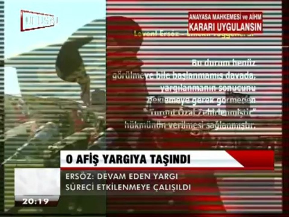 O AFİŞ YARGIYA TAŞINDI