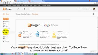 blogger tutorial 8: Layout and earning tabs overview